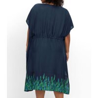 Strand-Kaftan mit Bordürendruck, marine