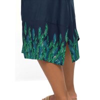 Strand-Kaftan mit Bordürendruck, marine