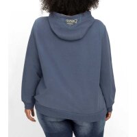 Bluza z kapturem z nadrukiem kwiatowym, indygo