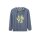 Bluza z kapturem z nadrukiem kwiatowym, indygo