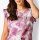 Lyocell-Blusentop, ecru-magenta-bedruckt