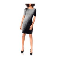 Shapewear jacquard dress, black-grey