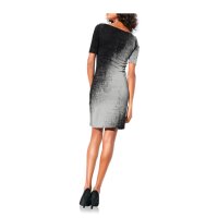 Shapewear jacquard dress, black-grey