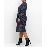 Jerseykleid mit Alloverprint, schwarz-lila