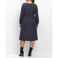 Jerseykleid mit Alloverprint, schwarz-lila