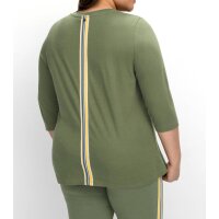 Shirt m. Streifen u. Knopfleiste, khaki
