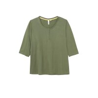 Shirt m. Streifen u. Knopfleiste, khaki