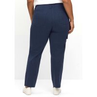 Cargohose mit Blumenstickerei, marine