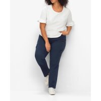 Cargohose mit Blumenstickerei, marine