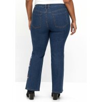 Bootcut-Jeans m. Blumenstickerei, blue Denim