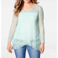 Stickerei-Shirt, mint