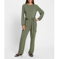 Kombinezon z jerseyu z kieszeniami cargo, khaki