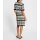 Freizeitkleid in Strick-Optik, schwarz-champagner