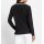 Polopullover m. Häkelverzierungen, schwarz-ecru