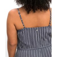 Strandkleid m.schwingendem Volantsaum, marine-gestreift