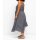 Strandkleid m.schwingendem Volantsaum, marine-gestreift