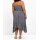 Strandkleid m.schwingendem Volantsaum, marine-gestreift