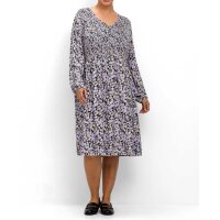 Jerseykled m. Alloverdruck, lavendel-grau