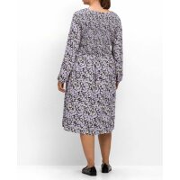 Jerseykled m. Alloverdruck, lavendel-grau