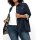 Linen jacquard jacket with tie band, navy
