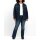 Linen jacquard jacket with tie band, navy