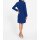 Wickel-Kleid m. Schmuckknopf, royalblau