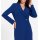 Wickel-Kleid m. Schmuckknopf, royalblau