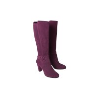 Marken-Weitschaft-Veloursleder-Stiefel, pflaume