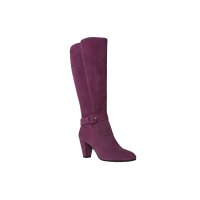 Marken-Weitschaft-Veloursleder-Stiefel, pflaume