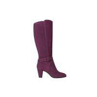 Marken-Weitschaft-Veloursleder-Stiefel, pflaume