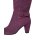 Marken-Weitschaft-Veloursleder-Stiefel, pflaume