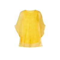 Georgettebluse m. eingenähtem Top, sonnengelb