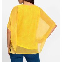 Georgettebluse m. eingenähtem Top, sonnengelb