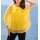 Georgettebluse m. eingenähtem Top, sonnengelb