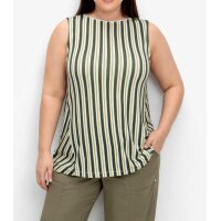 A-Linien-Jerseytop, hellkhaki-gestreift
