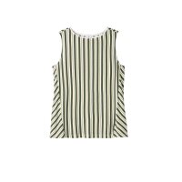 A-Linien-Jerseytop, hellkhaki-gestreift