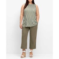 A-Linien-Jerseytop, hellkhaki-gestreift