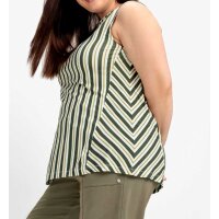 A-Linien-Jerseytop, hellkhaki-gestreift