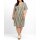 Jersey striped dress, light khaki/ ecru