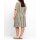 Jersey striped dress, light khaki/ ecru