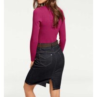Designer-Rippenpullover, fuchsia