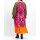 Marken-Maxi-Satin-Druckkleid, orange-bunt