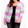 Marken-Flausch-Wollstrickjacke, pink-mint