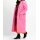 Boucle wool coat with belt, pink