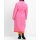 Boucle wool coat with belt, pink