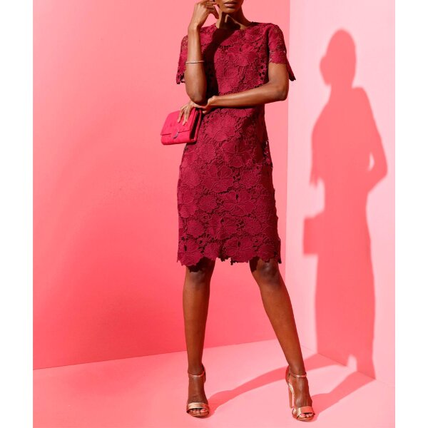 Cocktail dress with lace, cherry