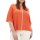 Sweater with half sleeves, coral