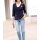 Sweater with embroidery, midnight blue
