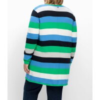 Long cardigan with block stripes, multicolour