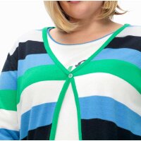 Long cardigan with block stripes, multicolour